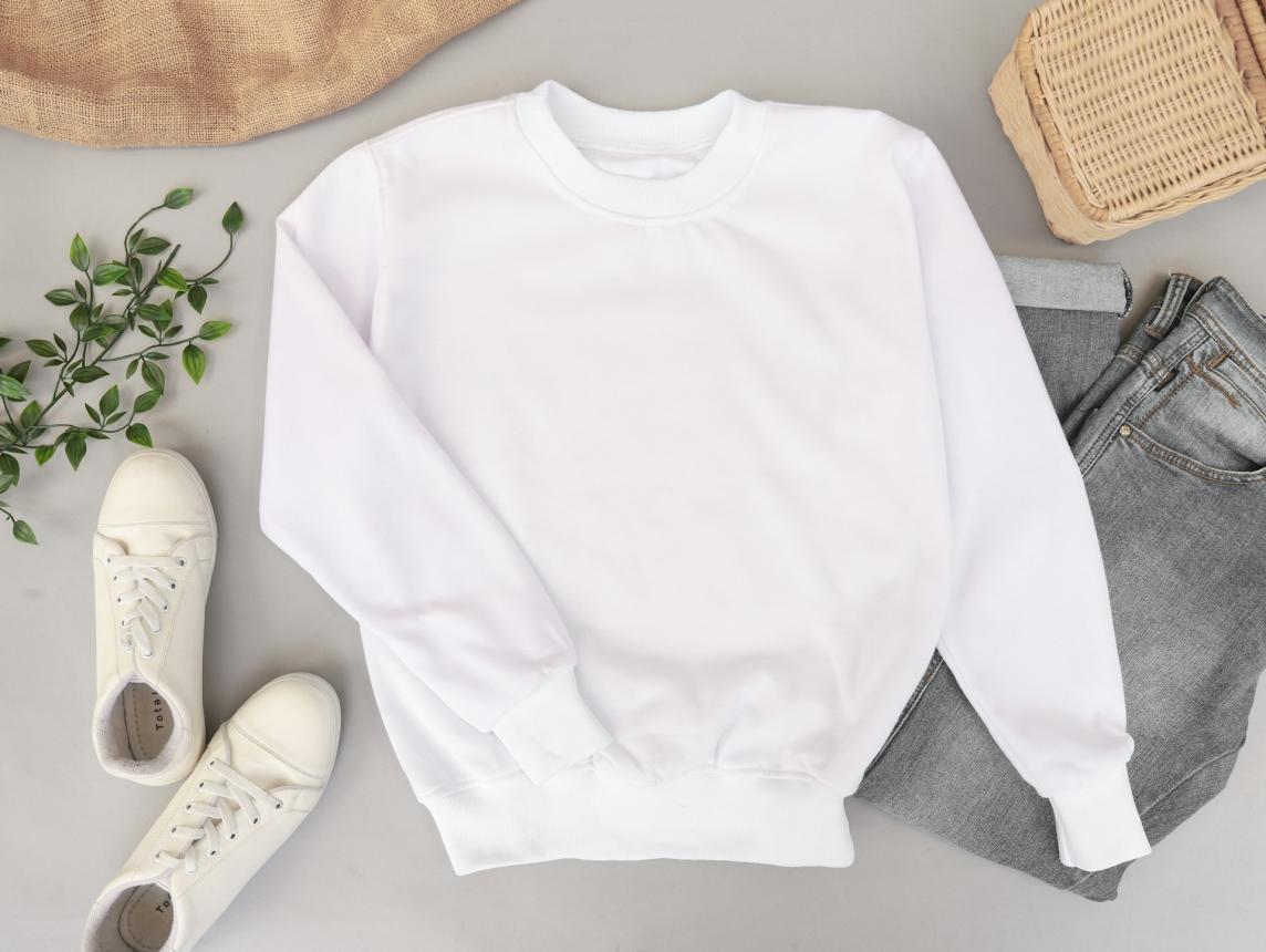 White sweatshirt